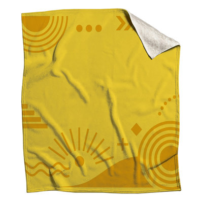 Yellow Geometric Shapes Blankets