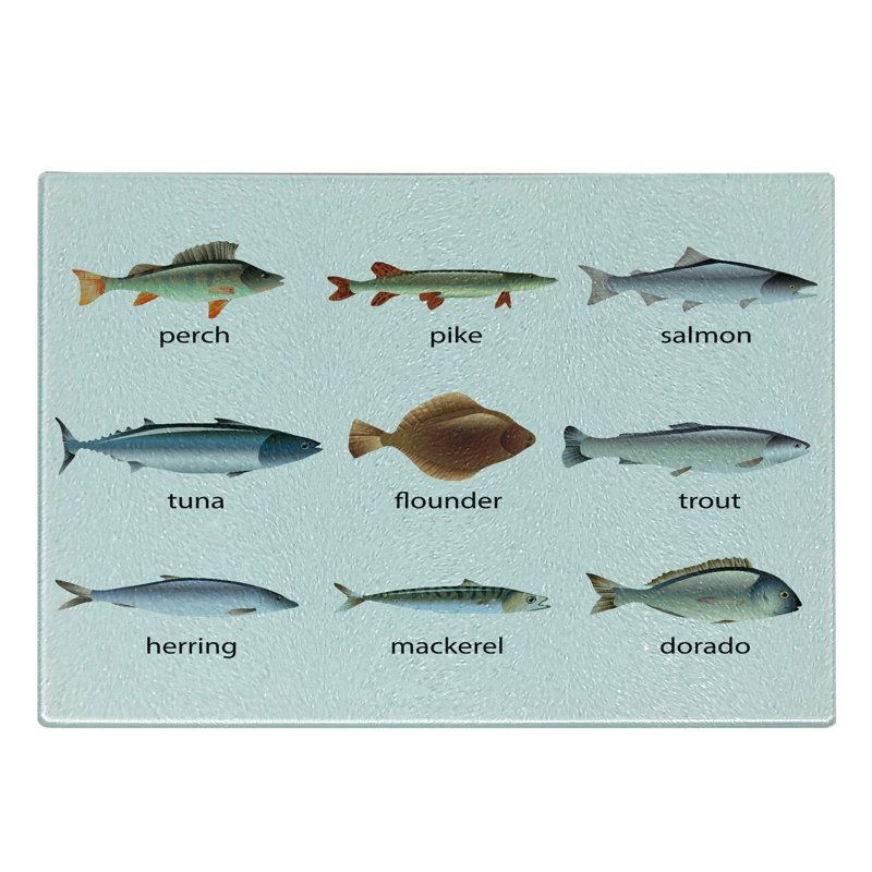 Multicolore planche à découper en verre trempé Ambesonne