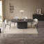Ensemble de table de salle à manger 86,61 "ovale blanc crème avec 6 chaises pour la cuisine, le bar et le salon-98321439-68311166-68311164