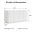 Buffet de rangement moderne blanc avec motif artistique 3D Wave - Pièce décorative polyvalente pour le salon ou la cuisine avec quatre portes et dispositif de sécurité anti-basculement autoportant