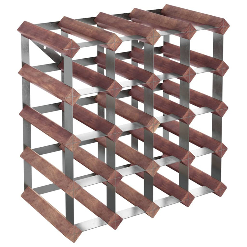 Cleo Wall Mounted Wine Bottle Rack, Brown