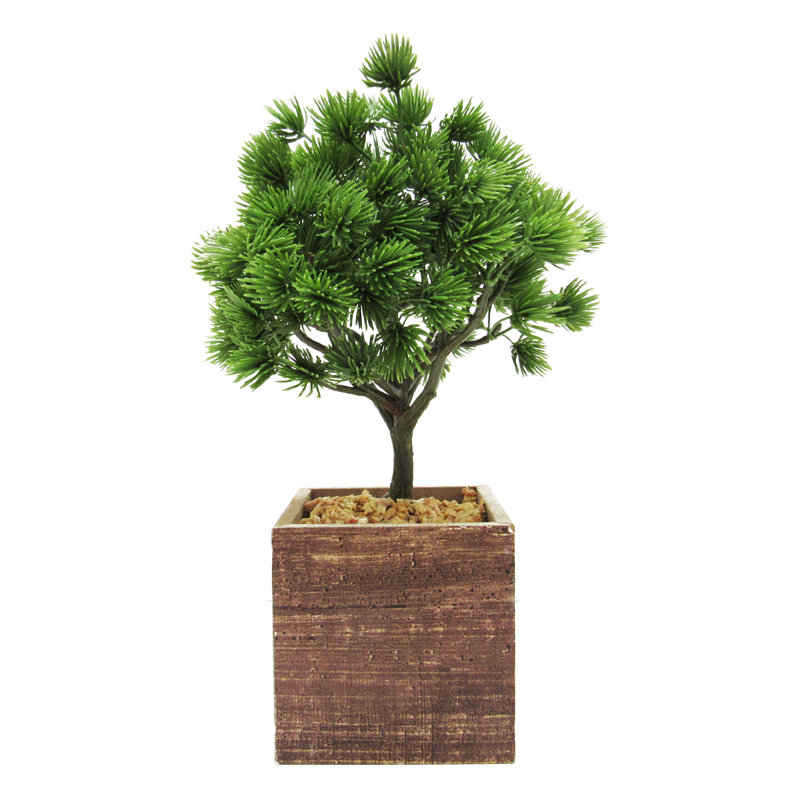 10.5'' Faux Bonsai Plant in Wood Pot