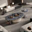 Table basse ovale en pierre supercristalline-105843508-105843507