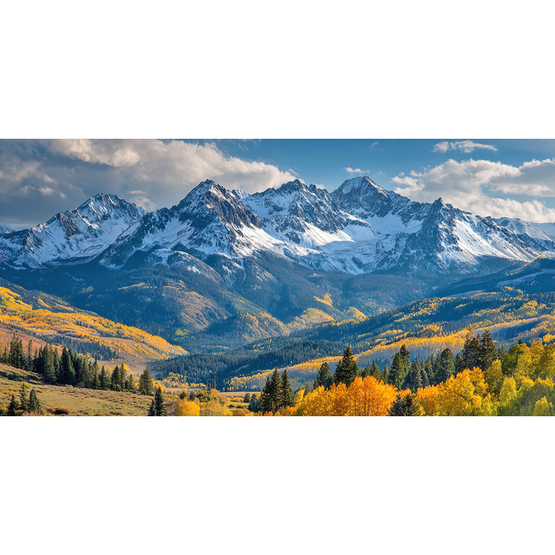 Art alpin alpin sur toile tendue, H 20 po x l 40 po
