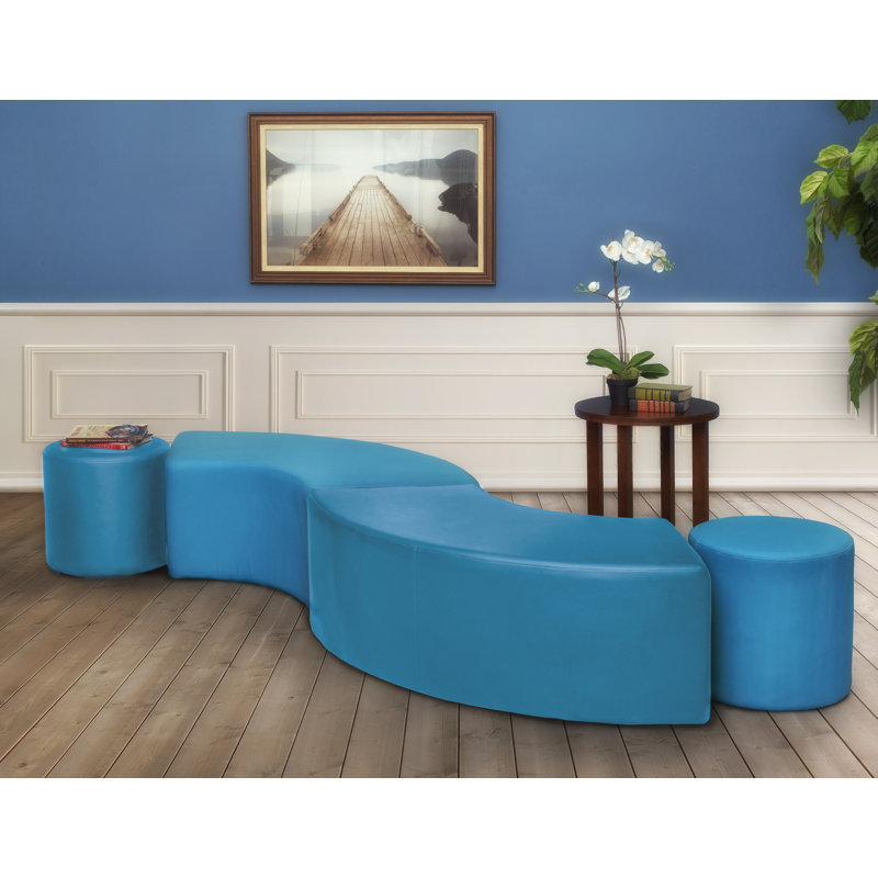 Regency Aurora Curved Vinyl Ottoman
