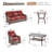 Acton 5 - Pieces Outdoor Wicker Sofa Seating Group With Table And 6" Thick Cushions-745977610