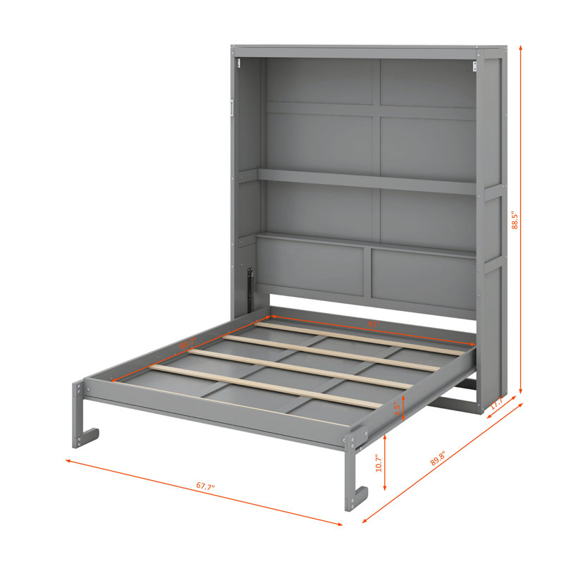 Queen Murphy Bed With Shelves