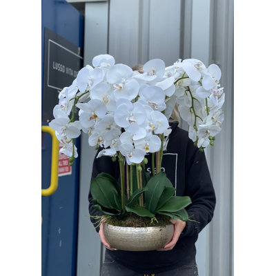 Kunstblume Orchidee im Topf