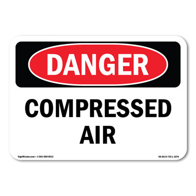 Compressed Air Decal 5" X 3.5"