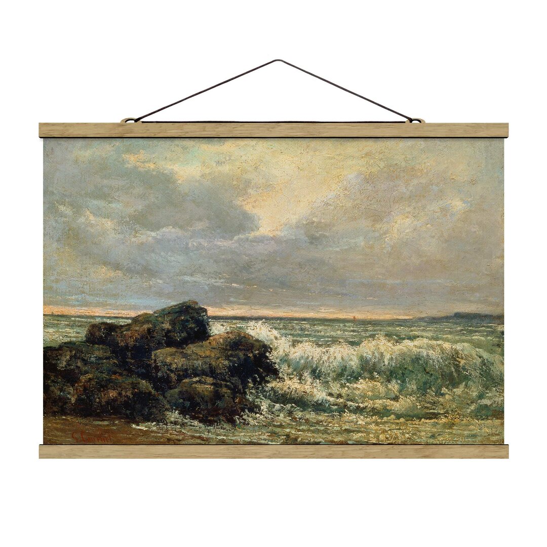 Stoffbild Mit Posterleisten - Gustave Courbet - Die Welle - Querformat 2:3