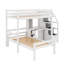 Lit mezzanine simple avec bureau, tablettes et tiroirs-1967148460