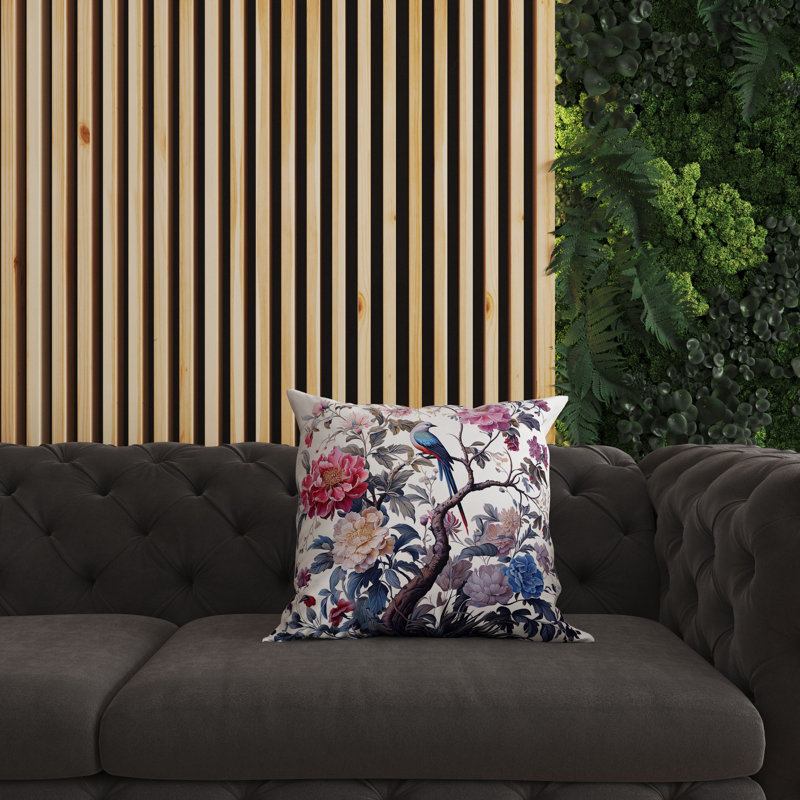 Oreiller Bloom Bower Bliss, Blanc / rose / bleu