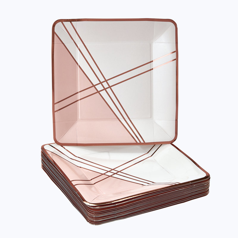 Assiette plate jetable en papier épais