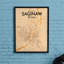 Saginaw City Map - No Frame Print-1150344006