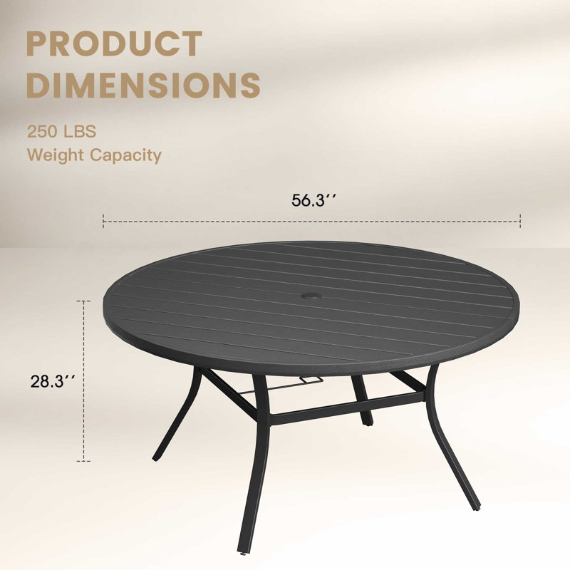 Table de salle à manger ronde, Noir