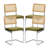 Rattan 4-piece Dining Set With 42" Round Table And Bow Back Chairs-1773746628