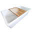 Nantucket Sinks 33-inch Single Bowl Workstation Fireclay Apron Sink with Cuttingboard and Grid