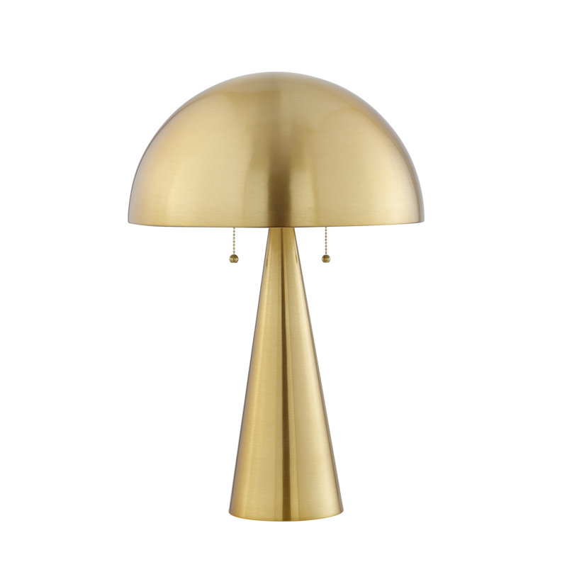 Lampe de table USB en métal Union, Brun