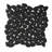 Huron 12" x 12" Black Matte Glass Pebble Mosaic Floor and Wall Tile-95635365
