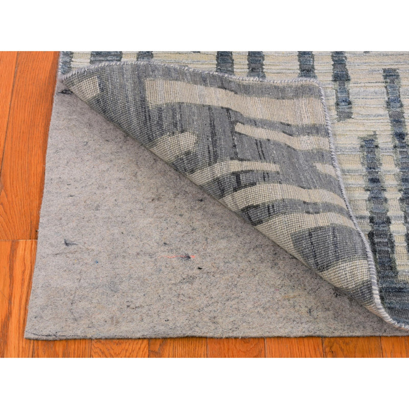 Tapis large zigzag 2 pi 6 po x 10 pi 3 po bleu