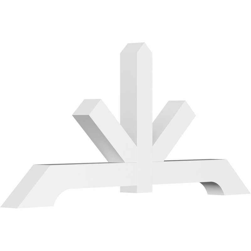 Support de pignon en PVC de qualité architecturale Vanguard, H 27,5 po x l 60 po (pas: 11/12), P 4 po x F 4 po