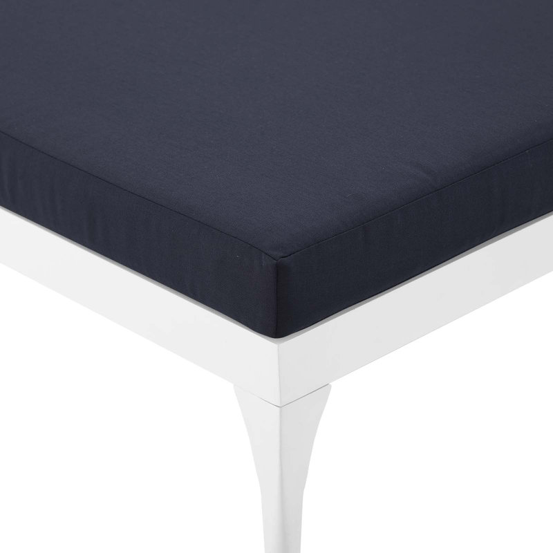 Modway Perspective Cushion Outdoor Patio Chaise Lounge Chair, Navy
