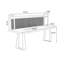 Bureau noyer + bois massif rectangulaire noir + fer-2100937784