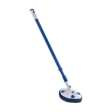 18.5 Toilet Brush Set in White/Blue CLEANHOME