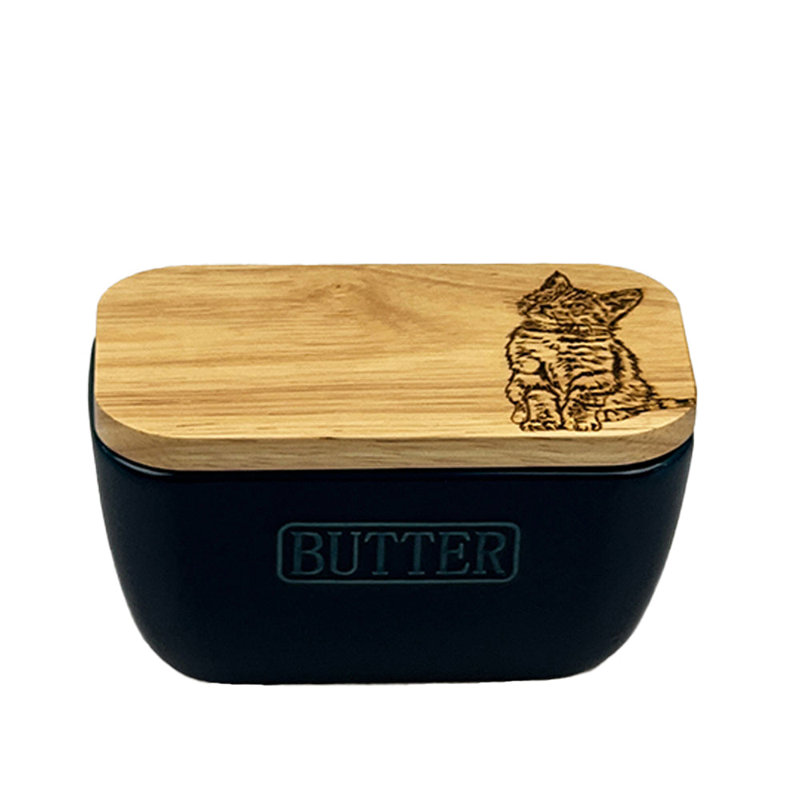 Ceramic Food Storage Container, Blue