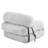 Gray Latina Indoor Foldable Bean Bag Chair, 2 - In 1 For Work And Relax, Faux Fur Cover, Shredded Foam Fill Lounge Gray, Guest Bedroom, Soft Fur, Cylindrical Lumbar Support