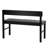 39.8" Wide Modern Minimalist Design Black Solid Wood Dining Bench