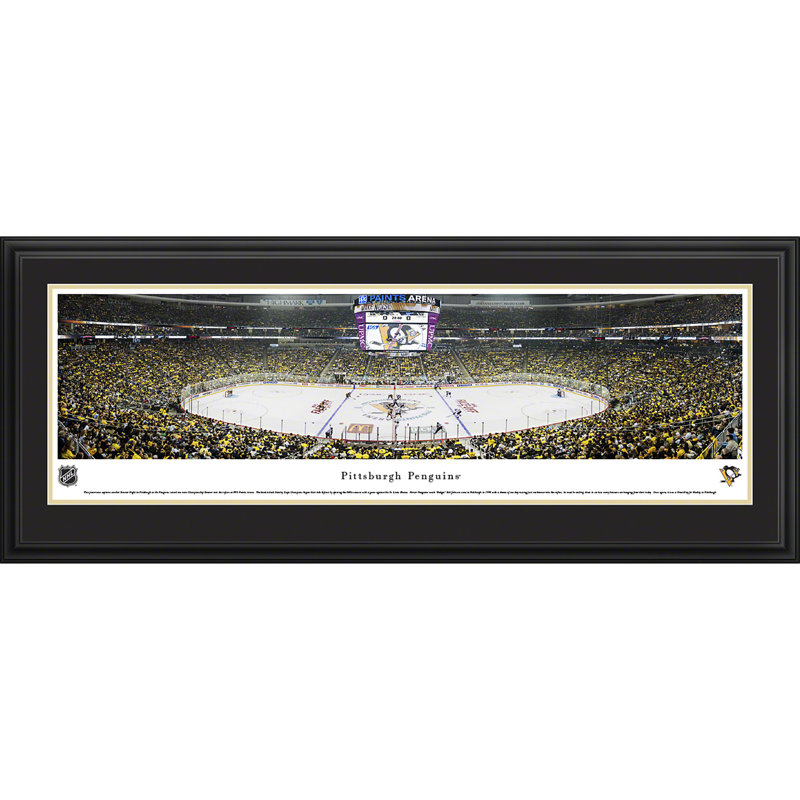 NHL Pittsburgh Penguins par James Blakeway - reproduction encadrée sur papier, H 18 po x l 44 po x P 0,88 po, Noir