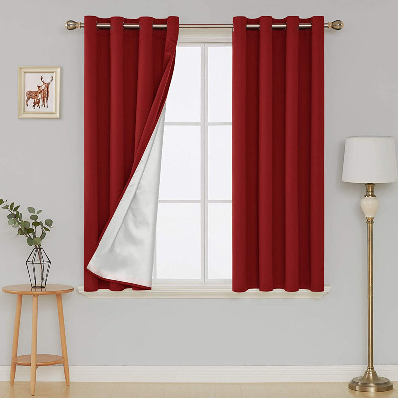 Centerview Blackout Curtains / Drapes Pair, 42" W x 63" L, Maroon