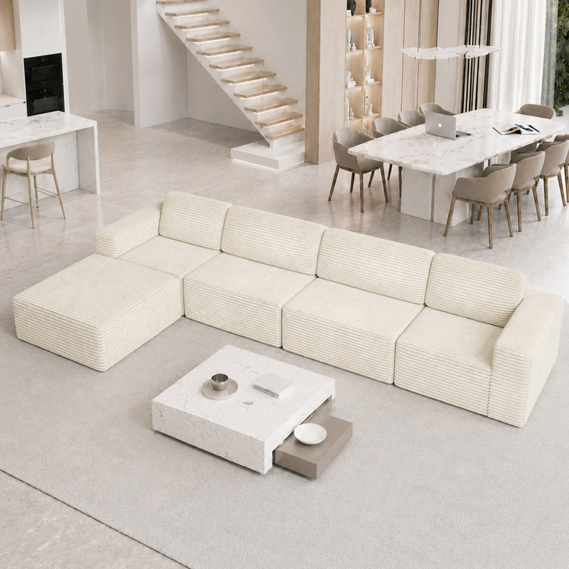Sectional, Beige