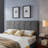 Linen Upholstered Headboards With Metal Leg-522341340