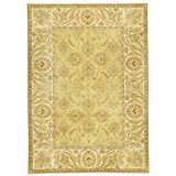 High-Quality Hand-Knotted Gold And Cream Area Rug