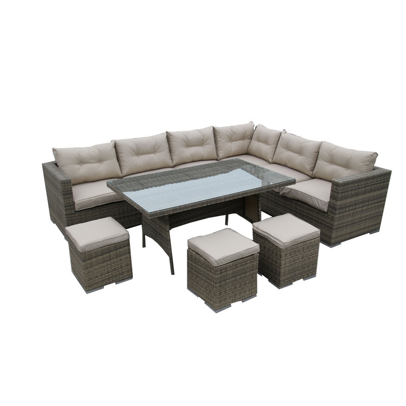 Ibhidh Luxury Sofa Dining Set, Nature