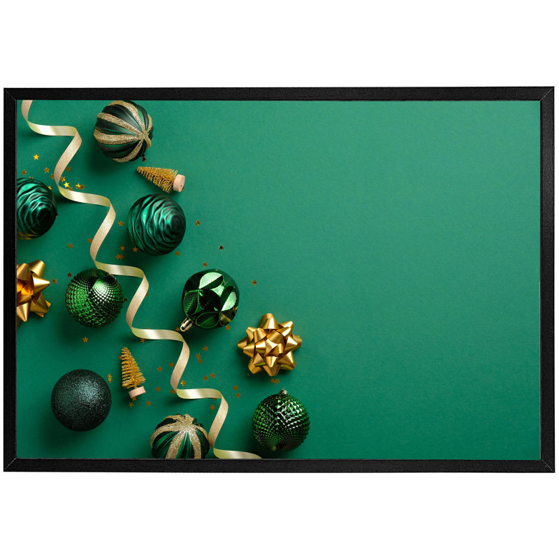 Toppino Christmas Greeting - Single Picture Frame Print, 41cm H x 61cm W x 4cm D, Black