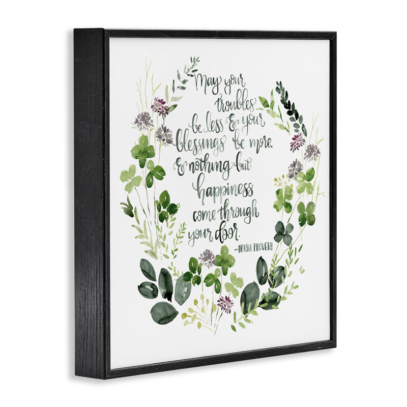 Couronne de fleurs sauvages «Trouble Less Less Proverbs» par Jennifer Paxton Parker - Impression, H 24 po x l 24 po