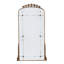 Miroir pleine grandeur 76 po x 40 po, miroir de plancher en métal doré antique pour le salon, la chambre à coucher