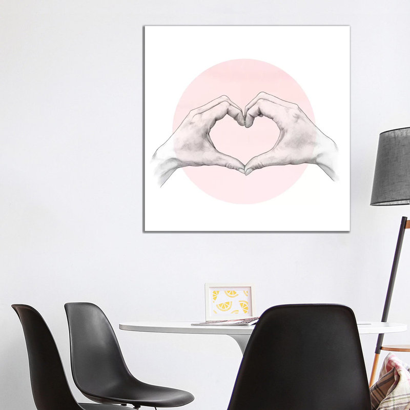 Heart In Hands by Laura Graves - Wrapped Canvas Print, 93.98 cm H x 93.98 cm W x 1.91 cm D