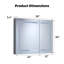 Armoire à pharmacie rectangulaire encastrée / à fixation en aluminium de 36 po x 30 po de hauteur avec miroir, éclairage DEL et horloge, argent