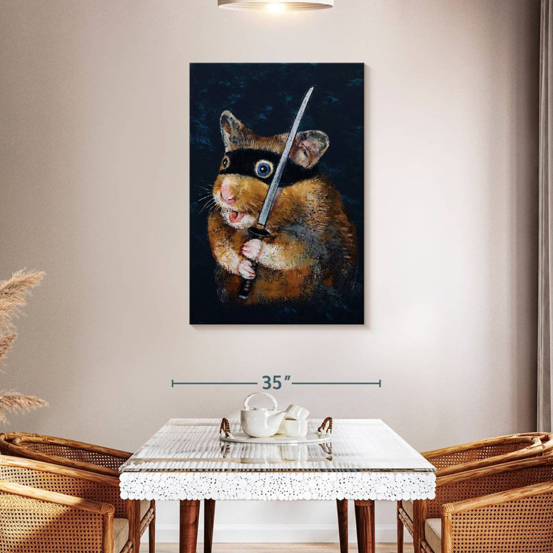 Brampt Ninja Hamster, 45" H x 30" W
