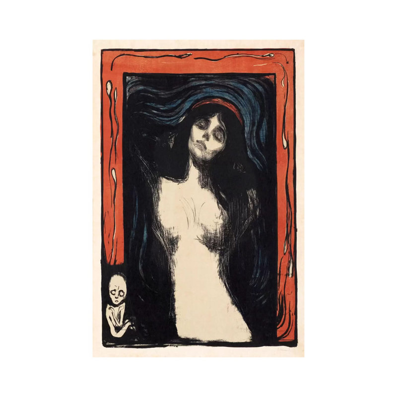 Loving Woman (Madonna), 1902 by Edvard Munch - Gallery-Wrapped Canvas Giclée on Canvas, No Frame, 20.32 cm H x 30.48 cm W
