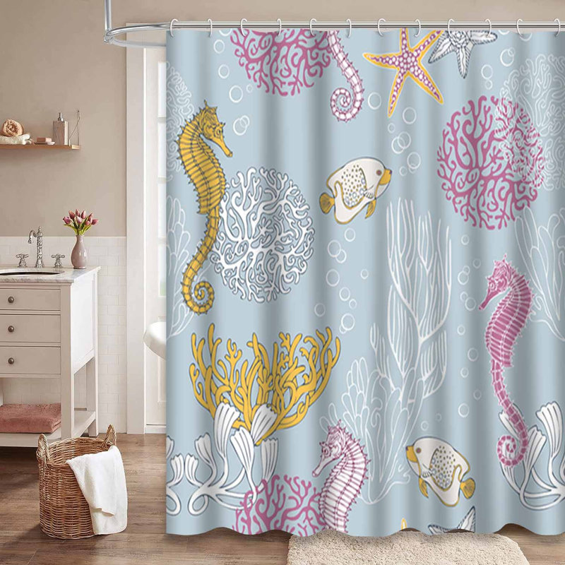 Rideau de douche imperméable à l'eau avec 12 crochets, L 72 po x l 72 po