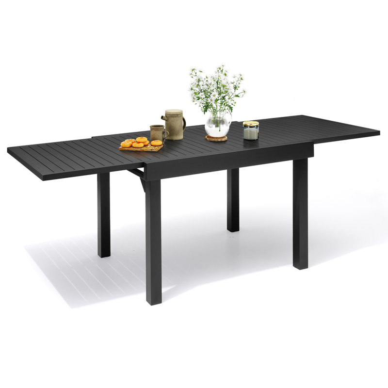  4 - 8 Person Extendable All-aluminum Rectangular Dining Table