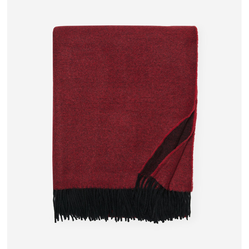 Renna Hand Woven Throw Blanket, Merlot