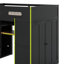 Full Size Wood Loft Bed With Desk,Wardrobe,Ample Storage Space,And RGB LED Light-1020829019