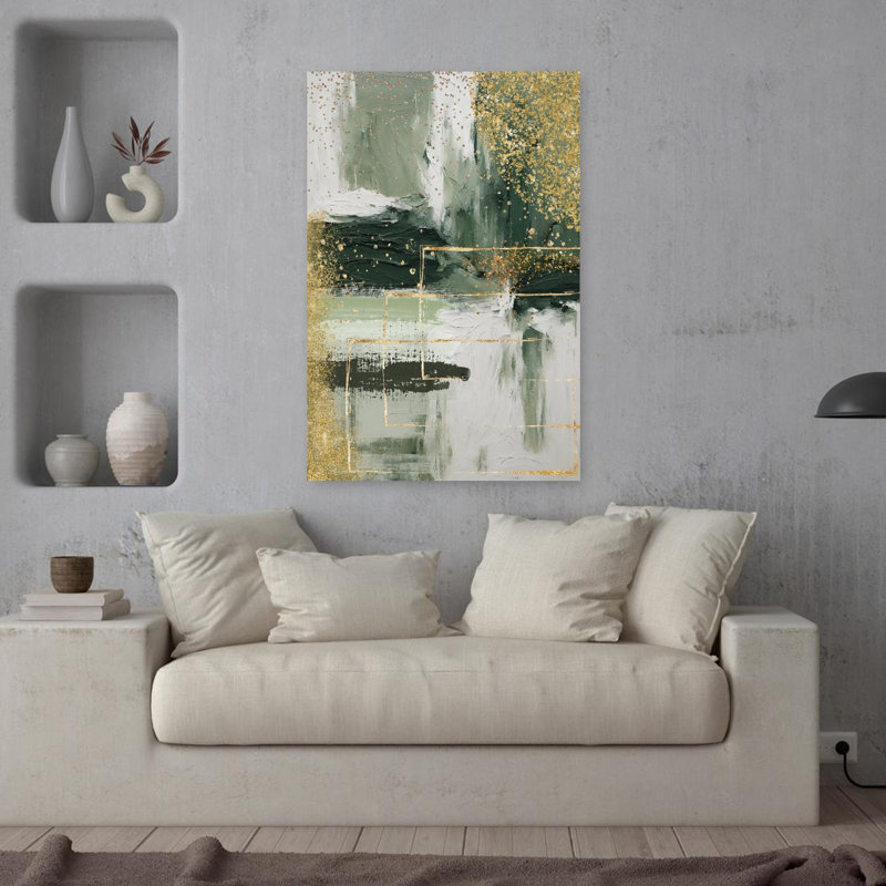 Art contemporain contemporain abstrait, H 36 po x l 24 po