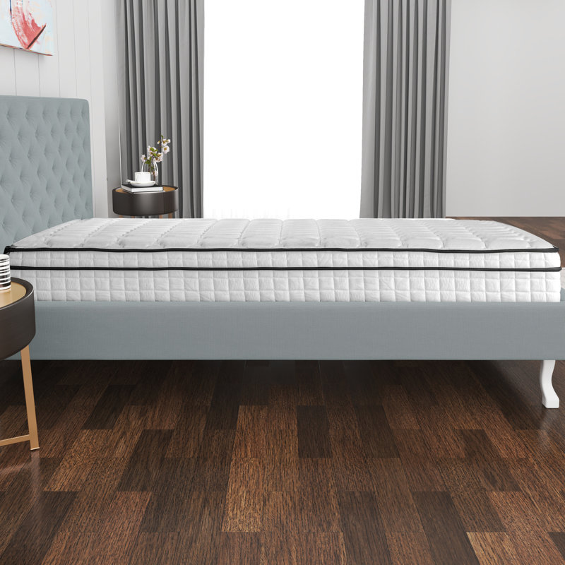 Quin 12" Queen Size Medium Mattress Gel Memory Foam and Individually Pocketed Spring Hybrid Mattress, Queen